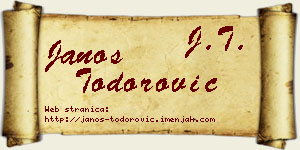 Janoš Todorović vizit kartica